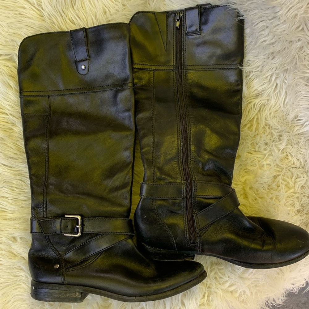 Marc Fisher Black Leather Riding Boots